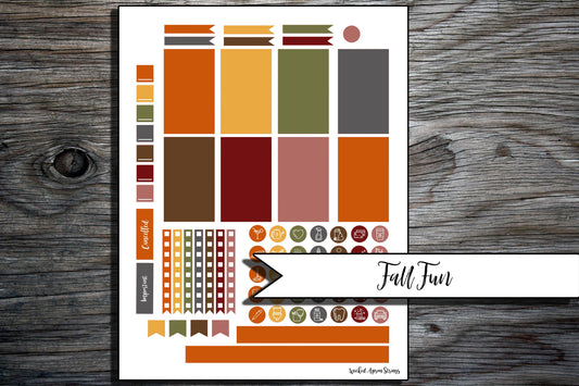 Printable Stickers for Classic Happy Planner Weekly Planner Spread : Fall Fun