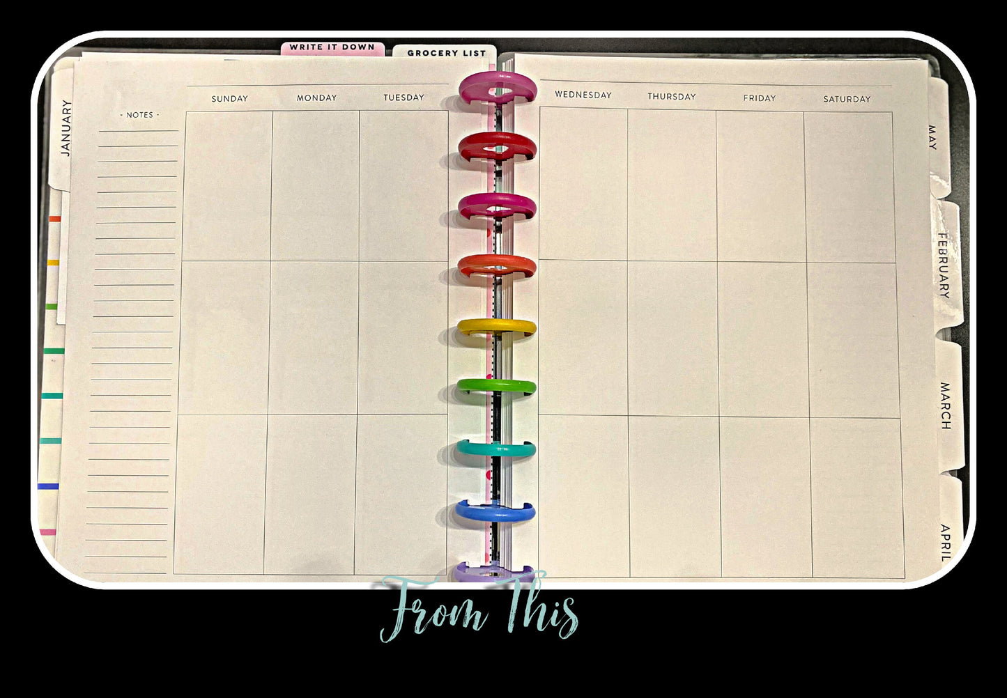 Printable Stickers for Classic Happy Planner Weekly Planner Spread : Old Tree